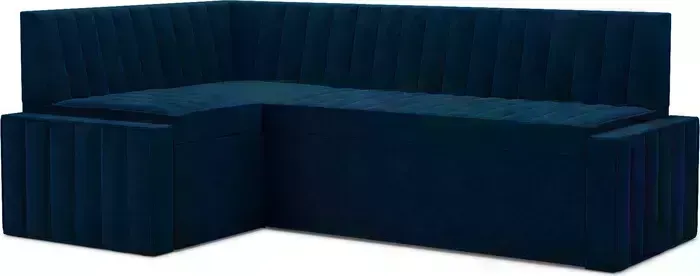 Кухонный диван Mebel Ars Вермут левый угол (темно-синий - Luna 034) 193х82х113 см