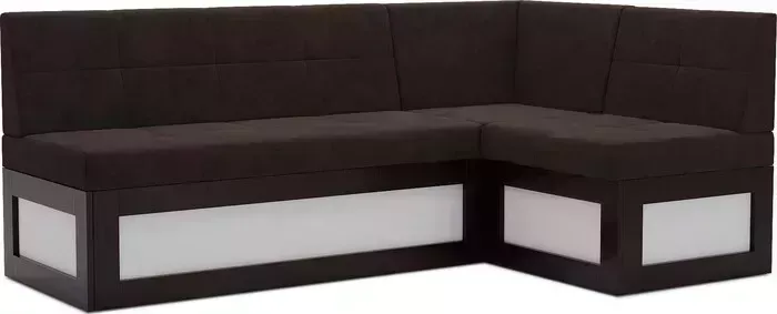Кухонный диван Mebel Ars Нотис правый угол (Кордрой коричневый) 187х82х112 см
