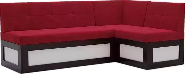 Кухонный диван Mebel Ars Нотис правый угол (Кордрой красный) 207х82х132 см