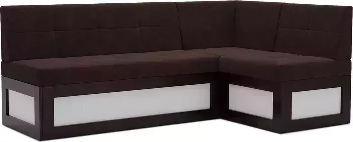 Кухонный диван Mebel Ars Нотис правый угол (велюр шоколад HB-178 16) 207х82х132 см