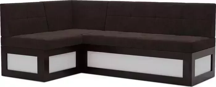 Кухонный диван Mebel Ars Нотис левый угол (Кордрой коричневый) 207х82х132 см
