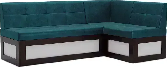 Кухонный диван Mebel Ars Нотис правый угол (бархат сине-зеленый STAR VELVET 43 BLACK GREEN) 187х82х112 см