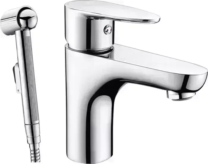 Смеситель для раковины Wasserkraft Leine с гигиенической лейкой, хром (3508)