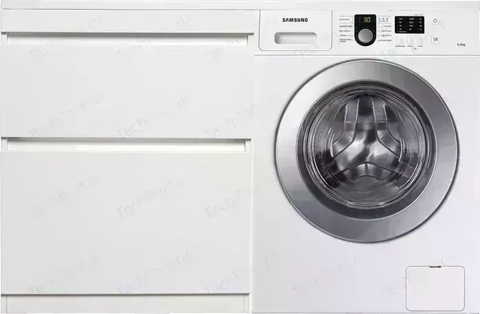 Тумба с раковиной Style line с Даллас Люкс 68 (130L) напольная, под стиральную машину, белая (2000949105680, 2000949104461)