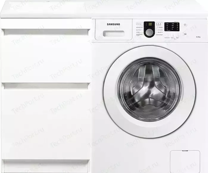Тумба с раковиной Style line с Даллас Люкс 48 (110L) напольная, под стиральную машину, белая эмаль (2000949237008, 2000949095820)
