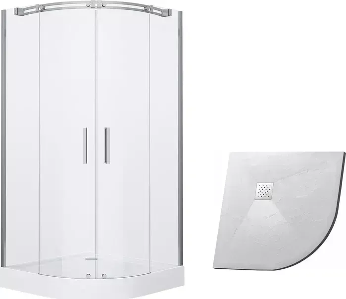 Душевой уголок Grossman Galaxy 100x100 с поддоном, прозрачный, хром (GR-4100, GR-S1100100)