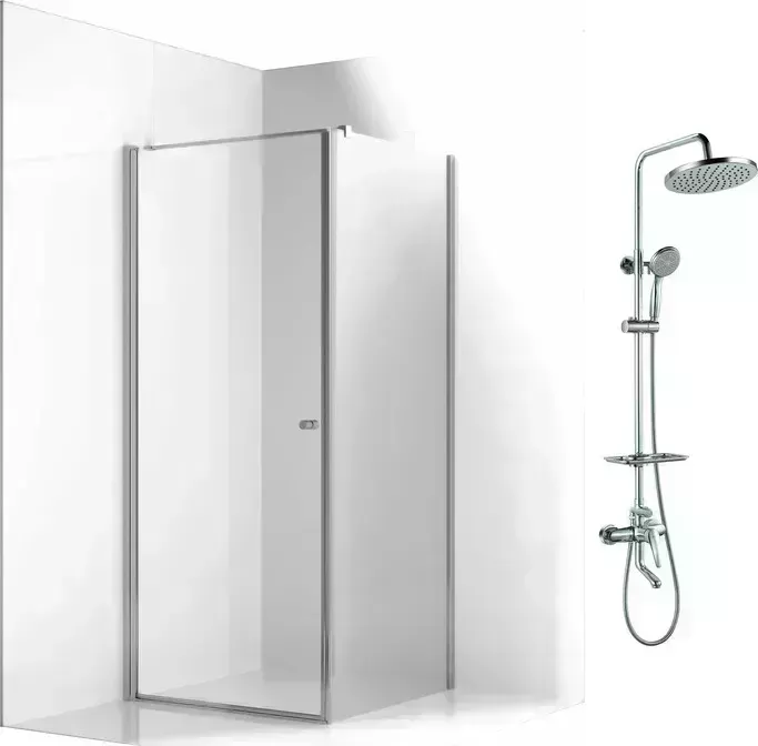 Душевой уголок Ambassador Elysium 90x90 с системой Lemark, прозрачный, хром (111011110CX-90CX, LM7010C)