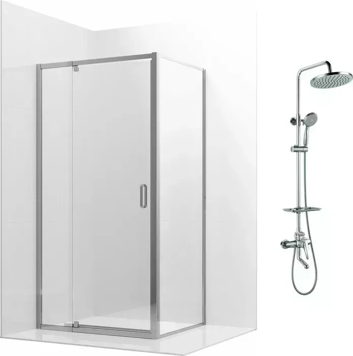 Душевой уголок Ambassador Elysium 80x100 с системой Lemark, прозрачный, хром (111021102KX-100KX, LM7010C)