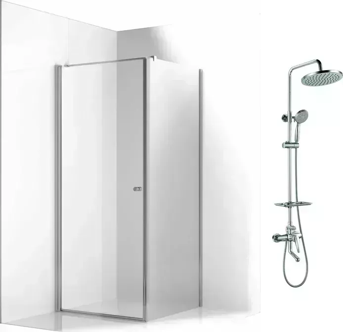 Душевой уголок Ambassador Elysium 100x90 с системой Lemark, прозрачный, хром (111011111CX-90CX, LM7010C)