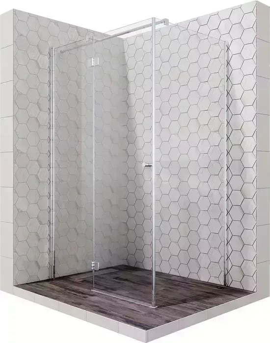 Душевой уголок Ambassador Diamond 120x80 с системой Lemark, левый, прозрачный, хром (12011107L, LM7010C)