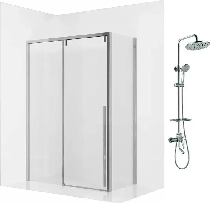 Душевой уголок Ambassador Intense 160x90 с системой Lemark, прозрачный, хром (110021105IX-90IX, LM7010C)