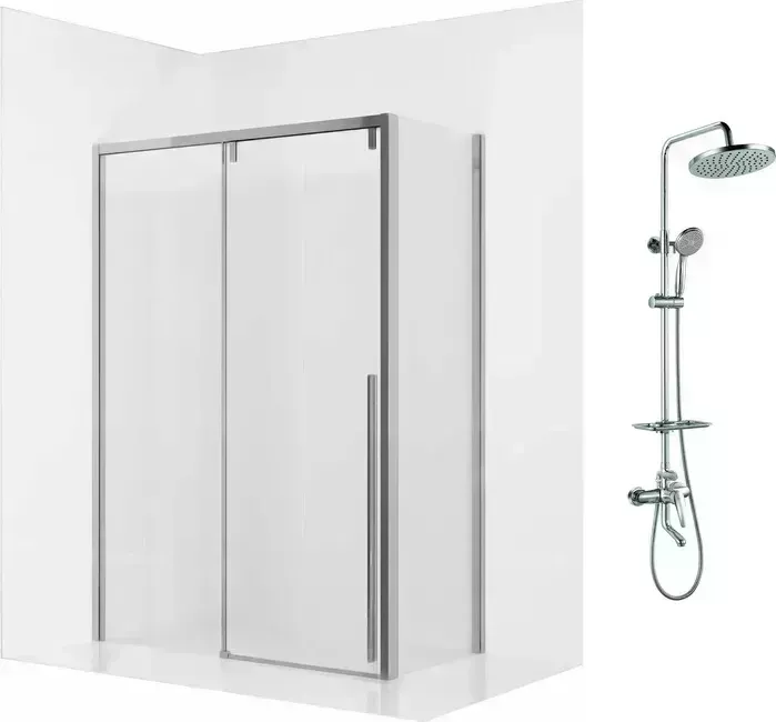 Душевой уголок Ambassador Intense 150x100 с системой Lemark, прозрачный, хром (110021104IX-100IX, LM7010C)