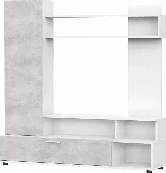 Гостиная SV - мебель МГС 9 Белый / Цемент светлый (101683)