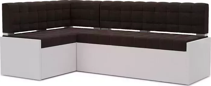 Кухонный диван Mebel Ars Ганновер левый угол (Кордрой коричневый) 178х82х103 см