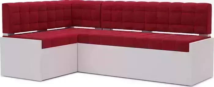 Кухонный диван Mebel Ars Ганновер левый угол (Кордрой красный) 178х82х103 см