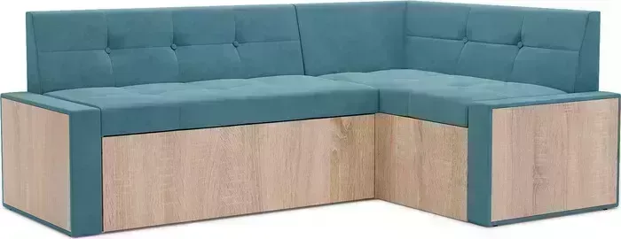 Кухонный диван Mebel Ars Таллин правый угол (голубой - Luna 089) 210х83х140 см