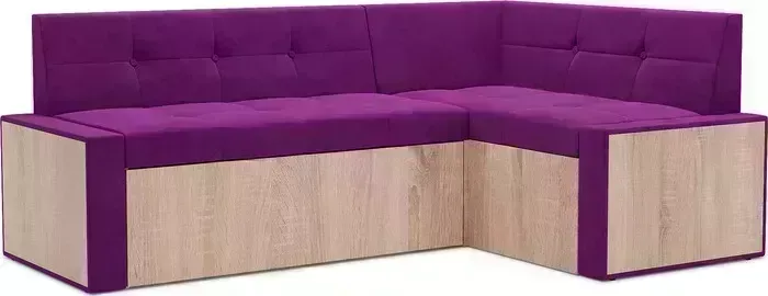 Кухонный диван Mebel Ars Таллин правый угол (фиолет) 210х83х140 см