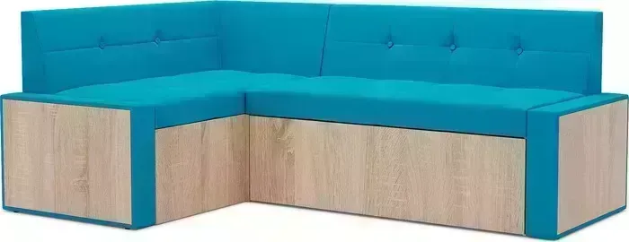 Кухонный диван Mebel Ars Таллин левый угол (синий) 210х83х140 см