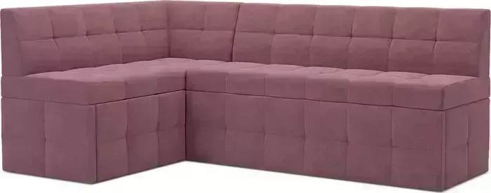 Кухонный диван Mebel Ars Атлантис левый угол (велюр пудра НВ-178 18) 212х84х135 см