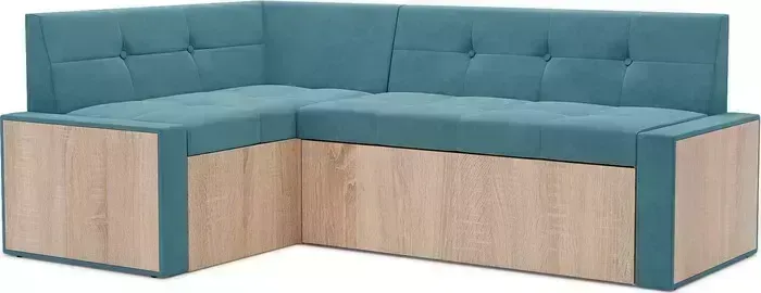 Кухонный диван Mebel Ars Таллин левый угол (голубой - Luna 089) 190х83х120 см