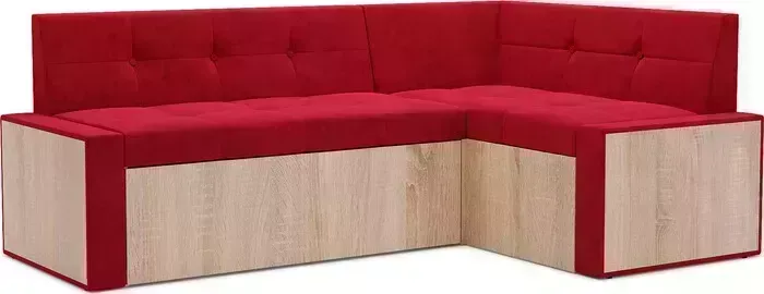 Кухонный диван Mebel Ars Таллин правый угол(Кордрой красный) 190х83х120 см