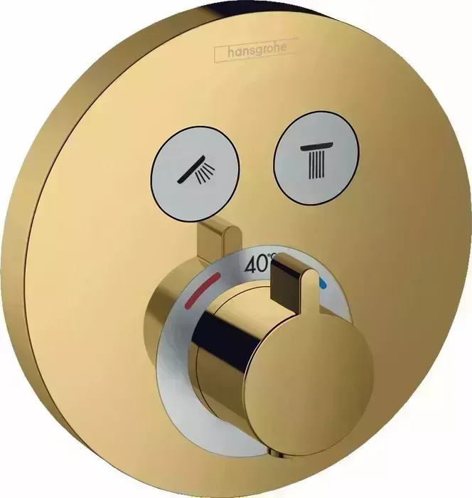 Термостат для ванны Hansgrohe ShowerSelect S механизма 01800180, полированное золото (15743990)