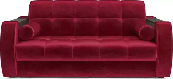 Диван Mebel Ars Аккордеон Барон №3 (бархат красный star velvet 3 dark red)