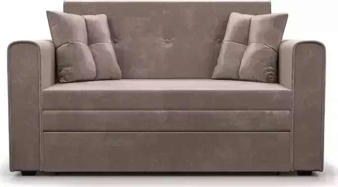 Диван Mebel Ars Выкатной Санта (бархат серо-шоколадный star velvet 60 coffee)
