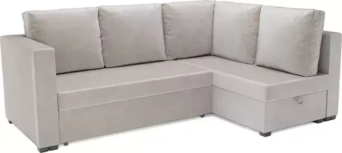 Диван угловой Mebel Ars Мансберг (бархат бежевый STAR VELVET 6 LIGHT Beige)