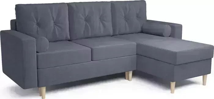 Диван угловой Mebel Ars Белфаст (велюр серо-синий/НВ-178/26)