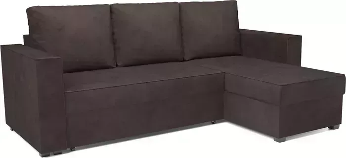 Диван угловой Mebel Ars Рим (кордрой коричневый)