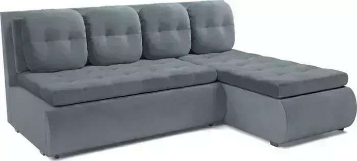 Диван угловой Mebel Ars Кормак (велюр серо-синий HB-178 26)
