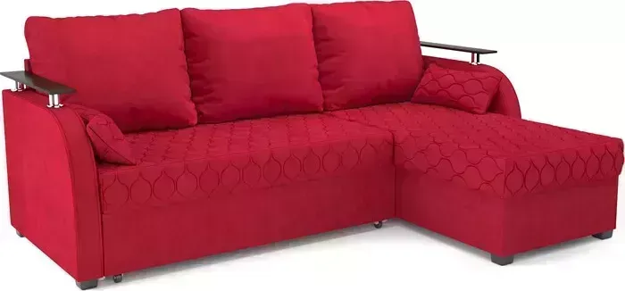 Диван угловой Mebel Ars Токио (кордрой красный)