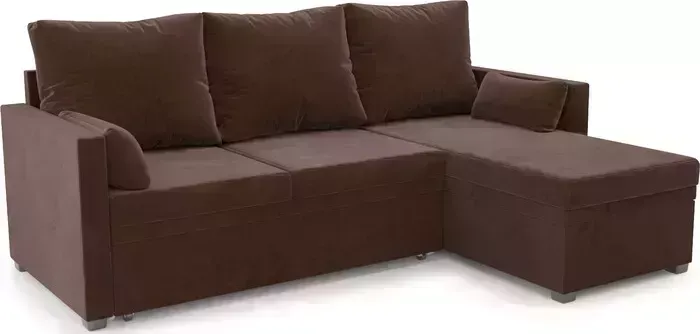 Диван угловой Mebel Ars Париж (велюр молочный шоколад НВ-178 13)