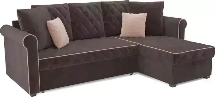 Диван угловой Mebel Ars Берлин (кордрой коричневый)