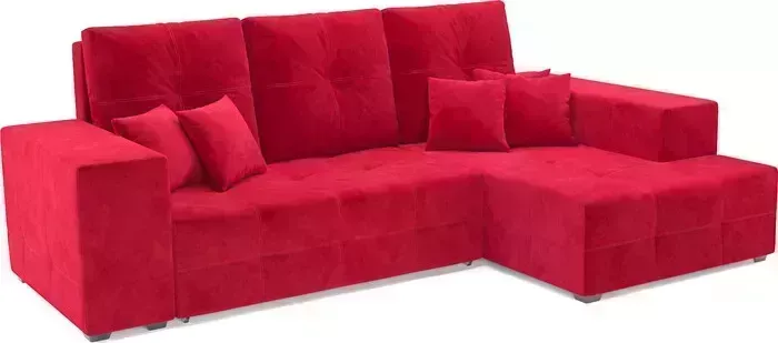 Диван угловой Mebel Ars Монреаль правый угол (кордрой красный)