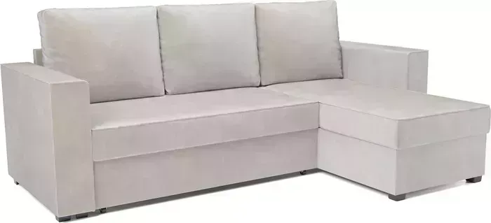 Диван угловой Mebel Ars Рим (бархат бежевый STAR VELVET 6 LIGHT Beige)