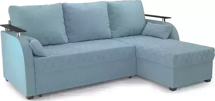 Диван угловой Mebel Ars Токио (голубой Luna 089)