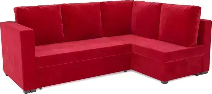 Диван угловой Mebel Ars Мансберг (кордрой красный)