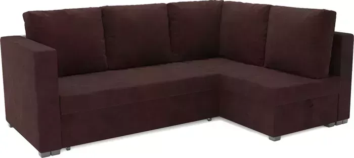 Диван угловой Mebel Ars Мансберг (велюр шоколад HB-178 16)