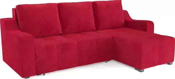 Диван угловой Mebel Ars Берн (кордрой красный)