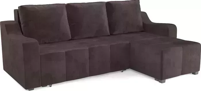Диван угловой Mebel Ars Берн (кордрой коричневый)