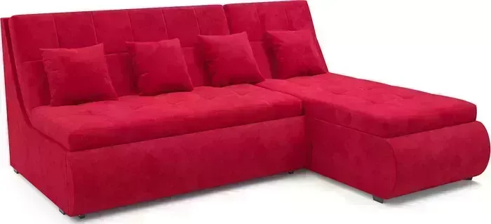 Диван угловой Mebel Ars Дубай (кордрой красный)