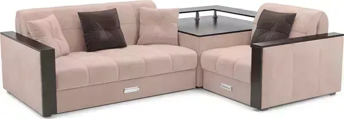 Диван угловой Mebel Ars Прага (кордрой бежевый)