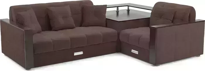 Диван угловой Mebel Ars Прага (велюр молочный шоколад НВ-178 13)