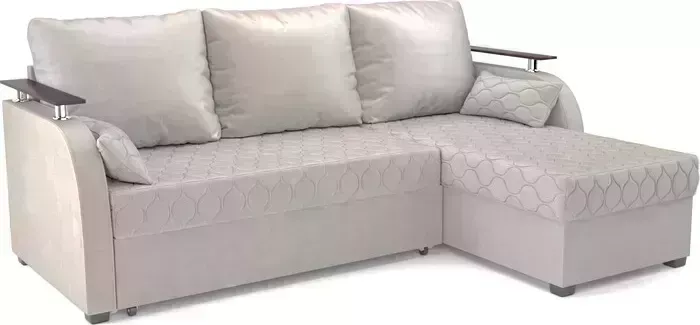 Диван угловой Mebel Ars Токио (бархат бежевый STAR VELVET 6 LIGHT Beige)