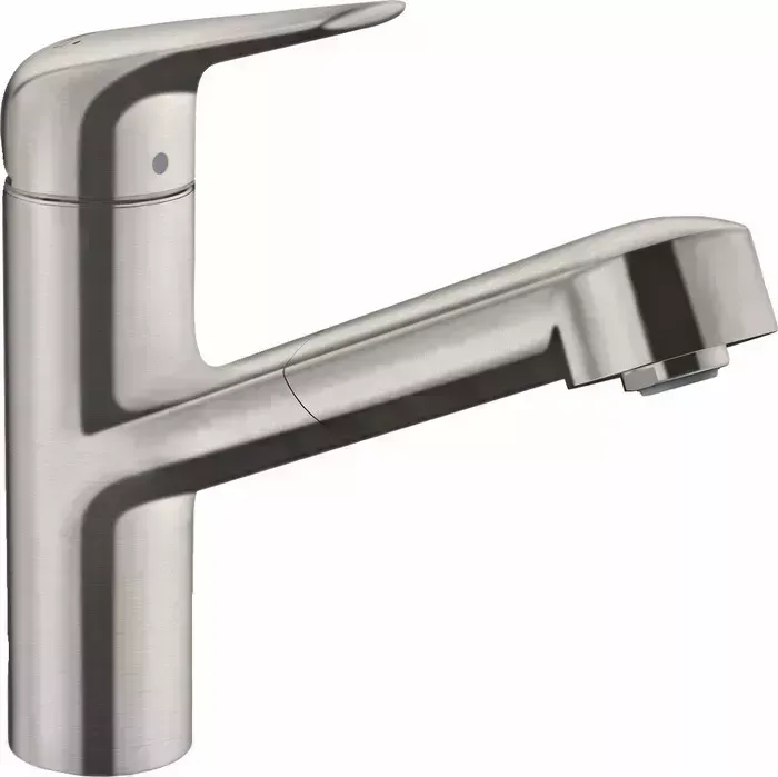 Смеситель для кухни Hansgrohe Focus M42 sBox выдвижной излив, нержавеющая сталь (71829800)