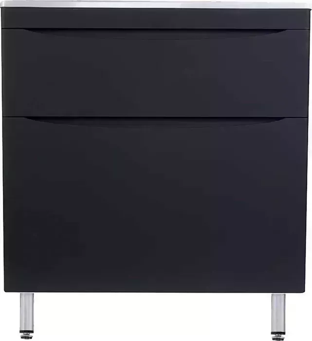 Тумба с раковиной Style line с Бергамо мини 80х35 Люкс Plus напольная, черная (2000565427005, 2000949236391)