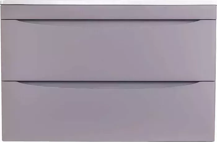 Тумба с раковиной Style line с Бергамо мини 80х35 Люкс Plus подвесная, серая (2000565686006, 2000949236391)