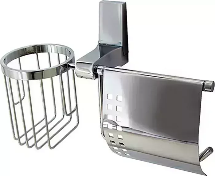 Держатель туалетной бумаги Wasserkraft и освежителя Lopau хром (K-6059)